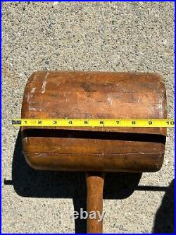 Antique Wood Hammer Circus Strong Man Carnival 14 Lb. Mallet FREESHIP