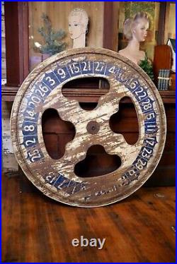 Antique Wood Roulette Gambling Carnival Wheel Casino Game Vintage Circus 48