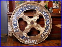 Antique Wood Roulette Gambling Carnival Wheel Casino Game Vintage Circus 48