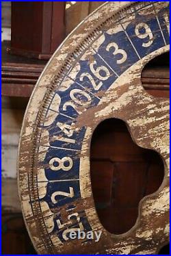 Antique Wood Roulette Gambling Carnival Wheel Casino Game Vintage Circus 48