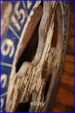 Antique Wood Roulette Gambling Carnival Wheel Casino Game Vintage Circus 48