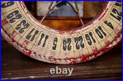 Antique Wood Roulette Gambling Carnival Wheel Casino Game Vintage Circus old