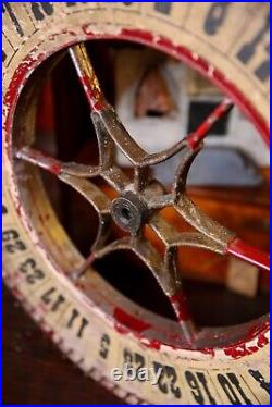 Antique Wood Roulette Gambling Carnival Wheel Casino Game Vintage Circus old