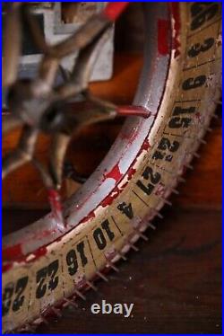 Antique Wood Roulette Gambling Carnival Wheel Casino Game Vintage Circus old