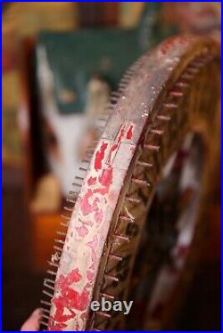 Antique Wood Roulette Gambling Carnival Wheel Casino Game Vintage Circus old