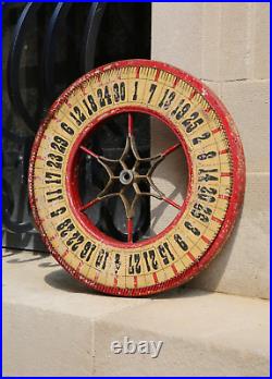 Antique Wood Roulette Gambling Gaming Carnival Wheel Casino Game Vintage Circus