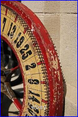 Antique Wood Roulette Gambling Gaming Carnival Wheel Casino Game Vintage Circus