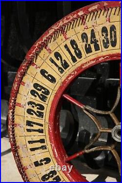 Antique Wood Roulette Gambling Gaming Carnival Wheel Casino Game Vintage Circus