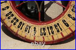 Antique Wood Roulette Gambling Gaming Carnival Wheel Casino Game Vintage Circus