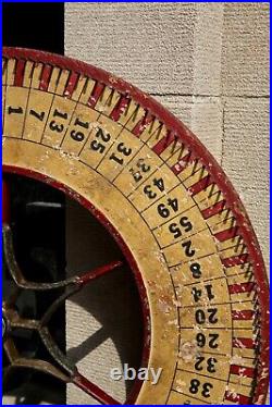 Antique Wood Roulette Gambling Gaming Carnival Wheel Casino Game Vintage Circus