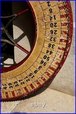 Antique Wood Roulette Gambling Gaming Carnival Wheel Casino Game Vintage Circus