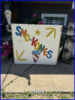 Antique Wooden Circus Advertising Sign