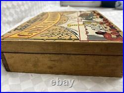 Antique Wooden Circus Animals On Wheels In Original Box