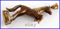 Antique artistic bronze candlestick figurine Circus horse, England