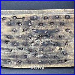 Antique c1850s Pillow of Nails Sideshow Victorian Circus Act Hemp Heckle Hetchel