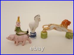 Antique late 1800s bisque porcelain circus cake toppers Germany 1886 lot of 11