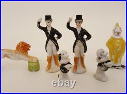 Antique late 1800s bisque porcelain circus cake toppers Germany 1886 lot of 11