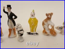 Antique late 1800s bisque porcelain circus cake toppers Germany 1886 lot of 11