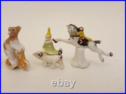 Antique late 1800s bisque porcelain circus cake toppers Germany 1886 lot of 11