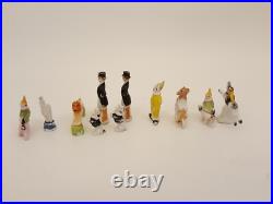 Antique late 1800s bisque porcelain circus cake toppers Germany 1886 lot of 11