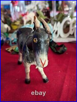 Antique schoenhut circus animals Glass EYED PIG & Goat Farm Exclusive
