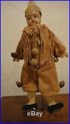 Antique toy Mechanical doll Clown, circus, clown, 1880 Year Perry & Co Automaton