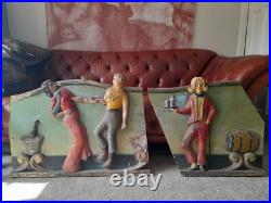 Antique unusual Sideshow Painted Fairground Funfair Circus Sign Sculpture Model