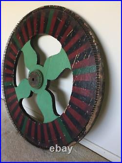 Antique vintage carnival circus game wheel folk art primitive large roulette