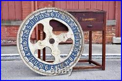 Antique wood Gambling Wheel Carnival Amusement Park Oddity 48 Horse Race old