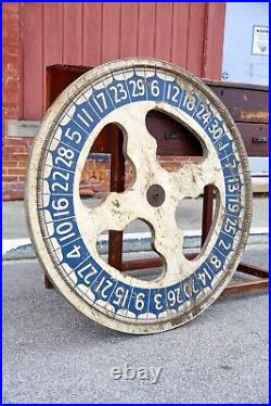 Antique wood Gambling Wheel Carnival Amusement Park Oddity 48 Horse Race old