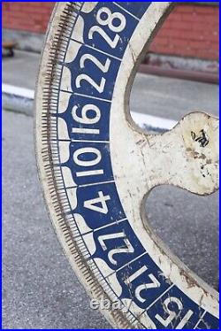 Antique wood Gambling Wheel Carnival Amusement Park Oddity 48 Horse Race old