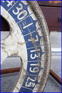 Antique wood Gambling Wheel Carnival Amusement Park Oddity 48 Horse Race old