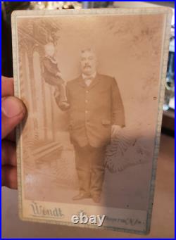 Astonishing Antique Cabinet Card Photo Pic Victorian Tom Thumb Circus Sideshow