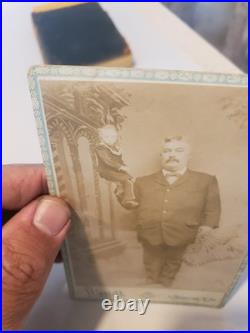 Astonishing Antique Cabinet Card Photo Pic Victorian Tom Thumb Circus Sideshow
