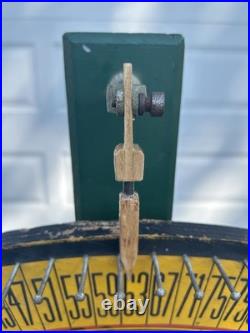 BEAUTIFUL! Antique Gambling Wheel Wood Carnival Game with Original Stand 30s-40s