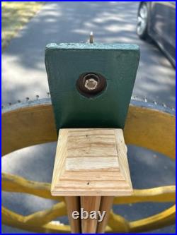 BEAUTIFUL! Antique Gambling Wheel Wood Carnival Game with Original Stand 30s-40s
