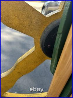 BEAUTIFUL! Antique Gambling Wheel Wood Carnival Game with Original Stand 30s-40s