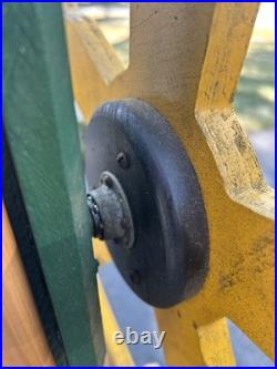 BEAUTIFUL! Antique Gambling Wheel Wood Carnival Game with Original Stand 30s-40s