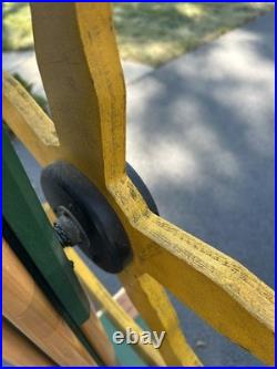 BEAUTIFUL! Antique Gambling Wheel Wood Carnival Game with Original Stand 30s-40s