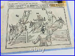BEAUTY Antique Cooper Bros Circus Carnival Program Poster nice courier