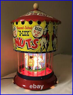 BIG TOP CIRCUS Hot Nuts Warmer, Motion Lamp Antique Peanut Vending MINT 1952 NOS
