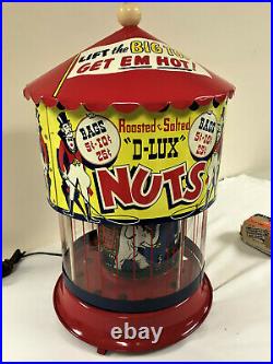 BIG TOP CIRCUS Hot Nuts Warmer, Motion Lamp Antique Peanut Vending MINT 1952 NOS