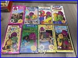 Barney & Friends VHS LOT of 36 VTG Tapes Clam Shell Concert Songs Circus Santa