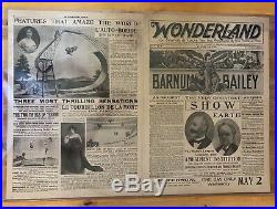 Barnum & Bailey Circus Wonderland Broadside Poster 1906 Advertising Sign Antique