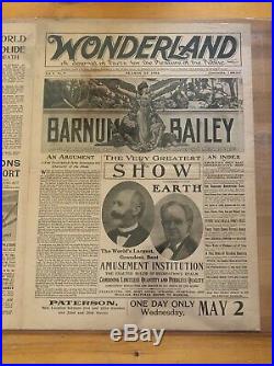 Barnum & Bailey Circus Wonderland Broadside Poster 1906 Advertising Sign Antique