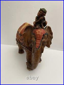 Barnum & Bailey Greatest Show Elephant Monkey Chain Circus Figure Figurine