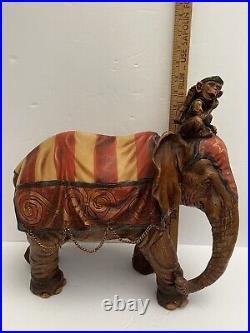 Barnum & Bailey Greatest Show Elephant Monkey Chain Circus Figure Figurine