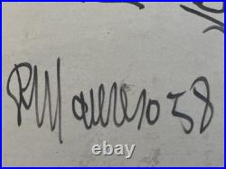 Beautiful Drawing 1958 Ink Circus Horse Man Woman Art to Identify Antique 20th