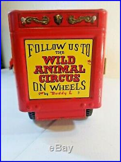 Buddy L The Wild Animal Circus on Wheels Antique Trailer Toy Truck with Animals