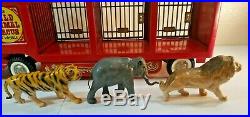 Buddy L The Wild Animal Circus on Wheels Antique Trailer Toy Truck with Animals